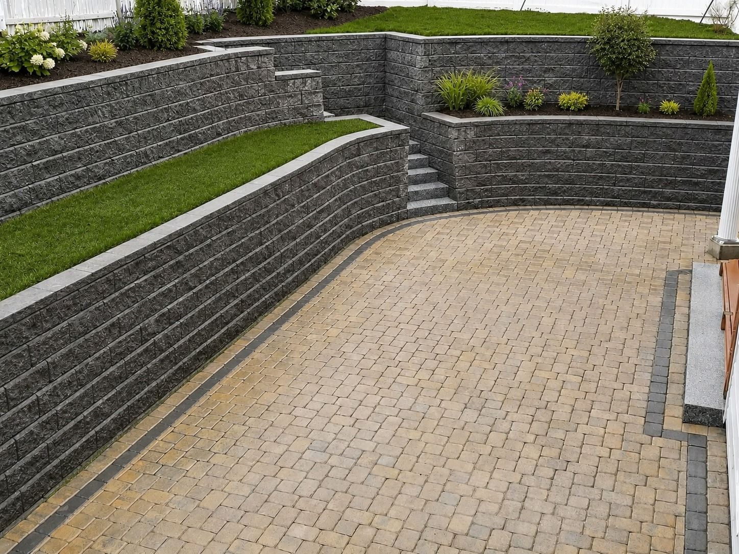 Retaining Wall & Stairs